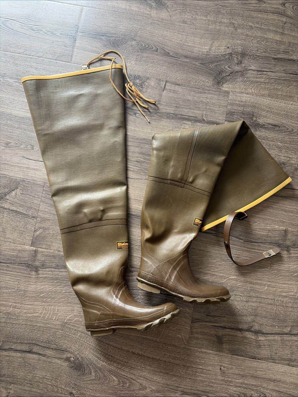 Green LaCrosse Outdoor Wader Hip Boots Size 6